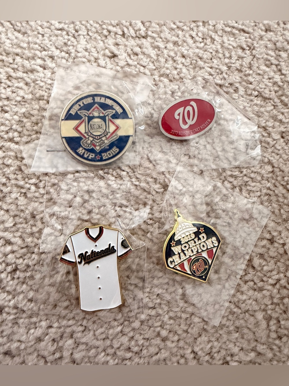 Washington Nationals Pin Lot 2019 World Series Champions MLB 4 Pins